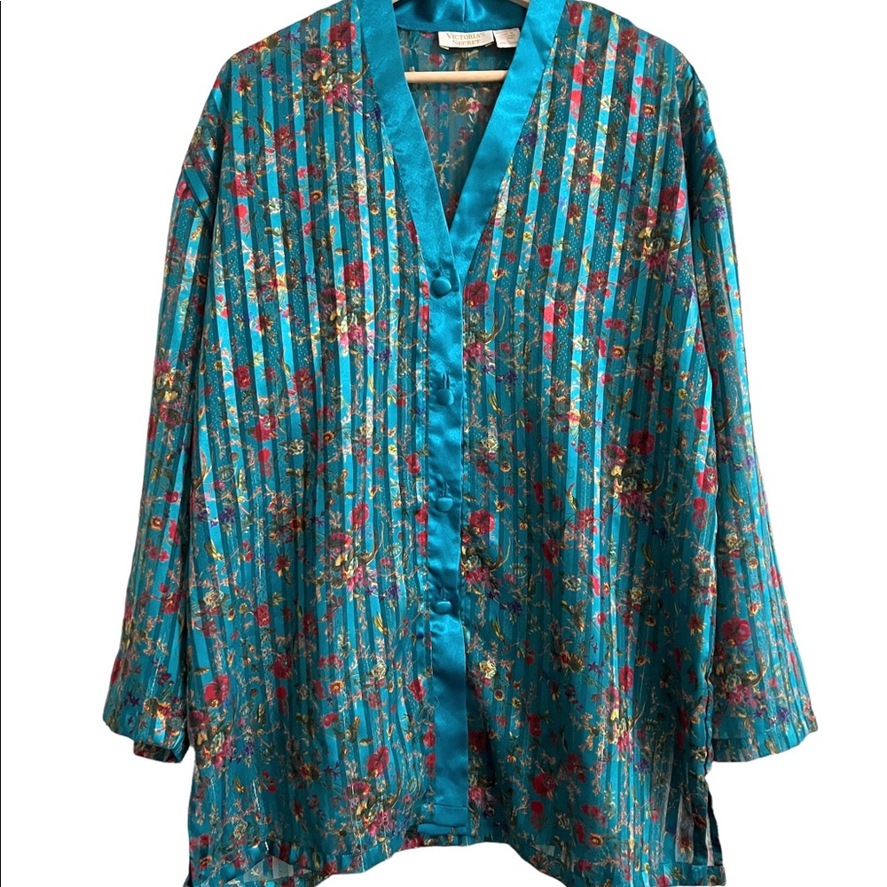 Victoria's Secret Vintage Gold Label PJ Top Blouse